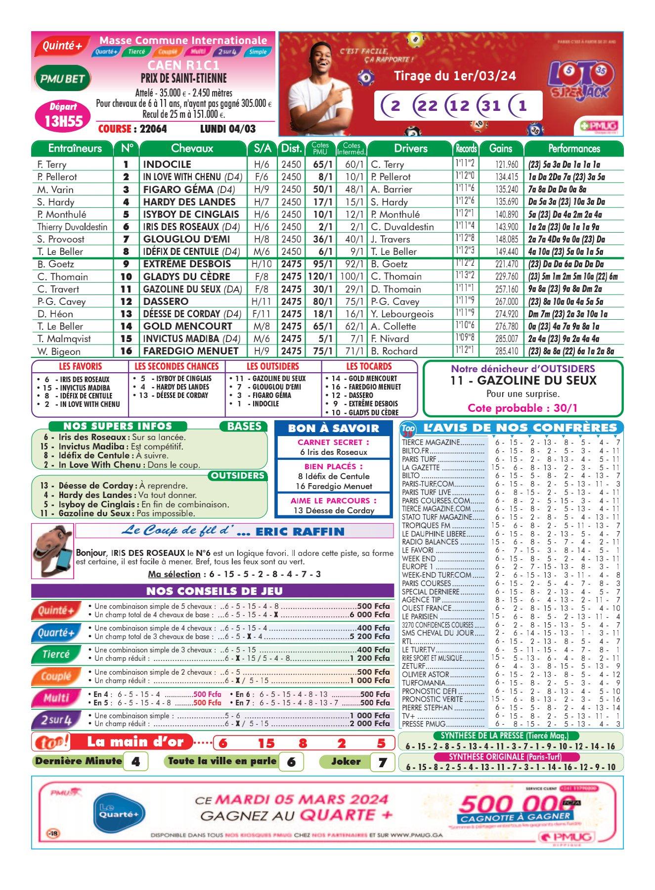 Bon programmes du lundi 04 mars 2024 imprimerie 1 4