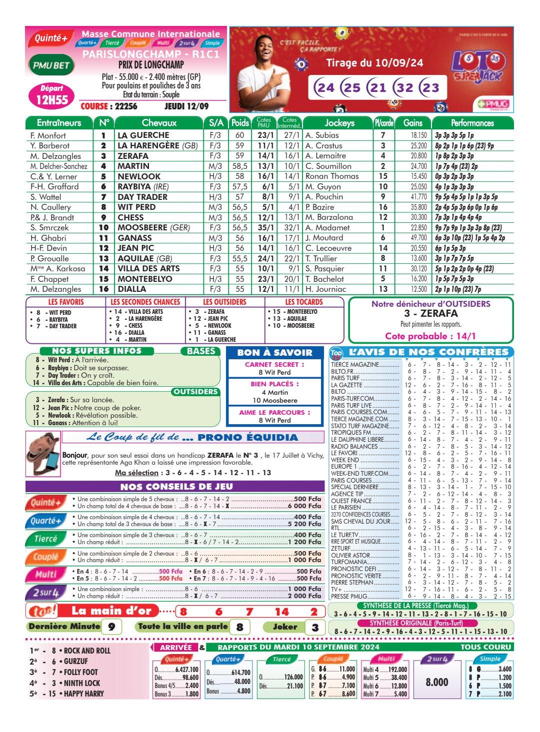 Programmes du jeudi 12 septembre 2024 4