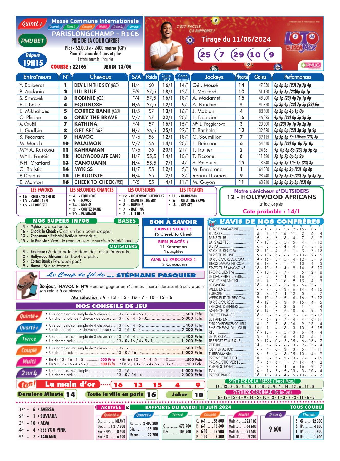 Programmes du jeudi 13 juin 2024 4