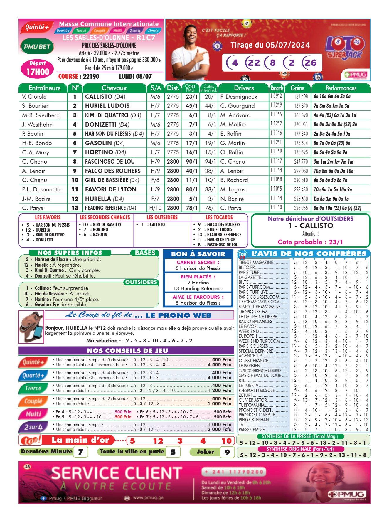 Programmes du lundi 08 juillet 2024 imprimerie 4