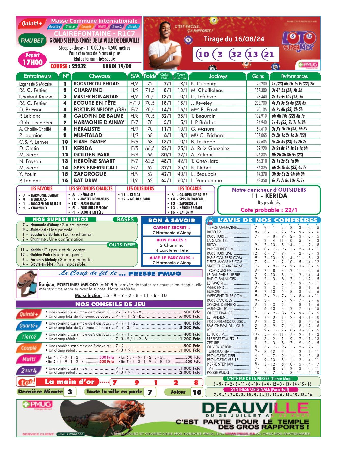 Programmes du lundi 19 aout 2024 imprimerie 4