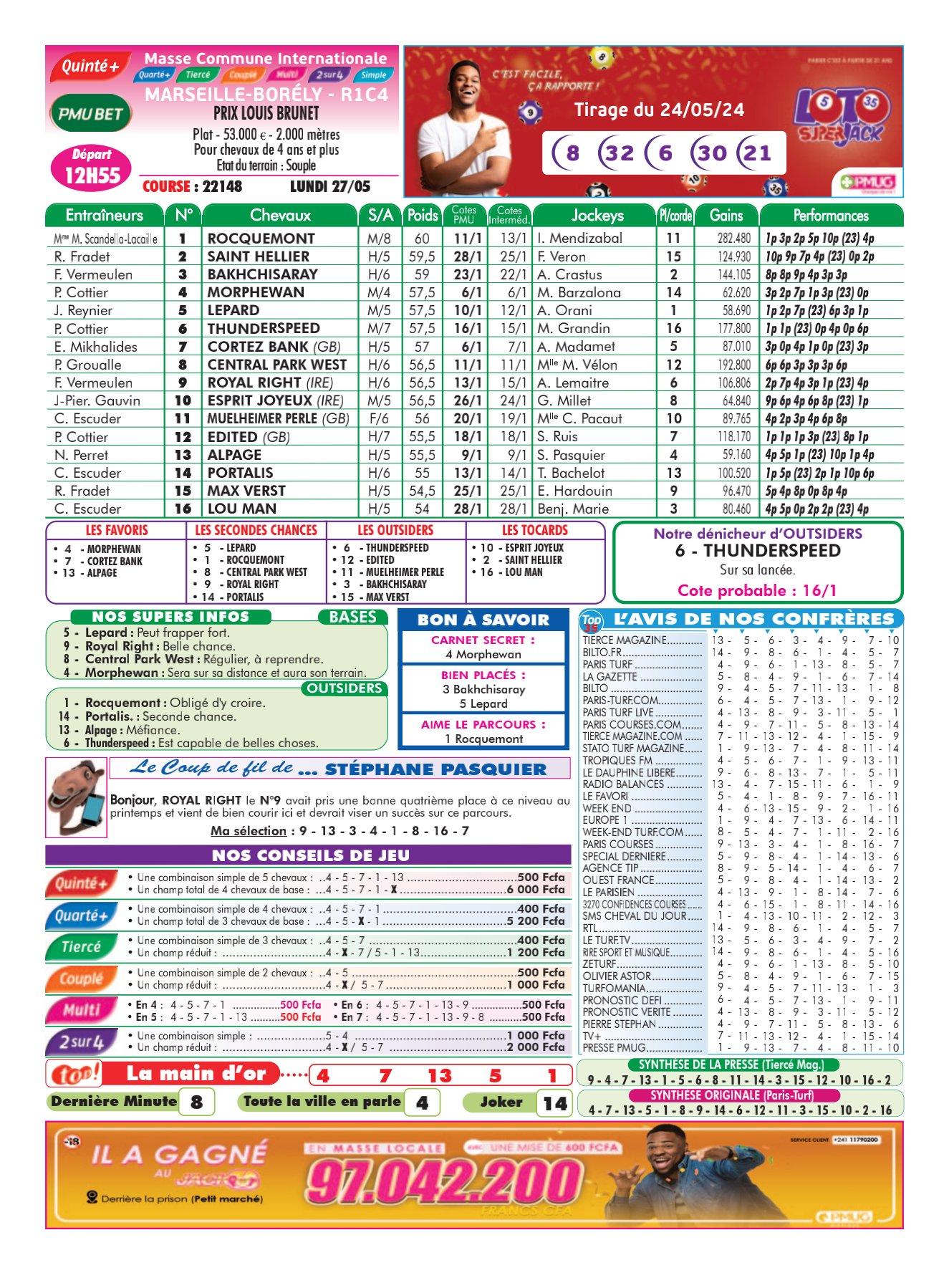 Programmes du lundi 27 mai 2024 imprimerie 4