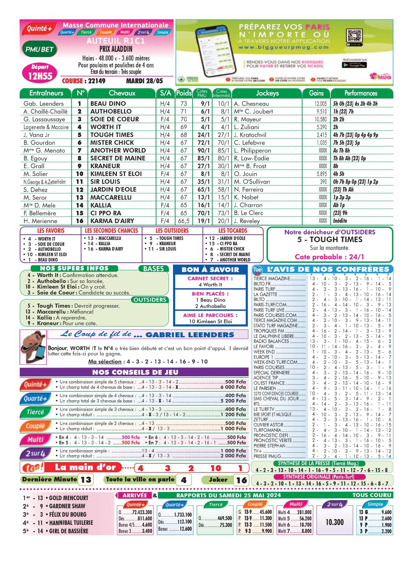 Programmes du mardi 28 mai 2024 imprimerie 4