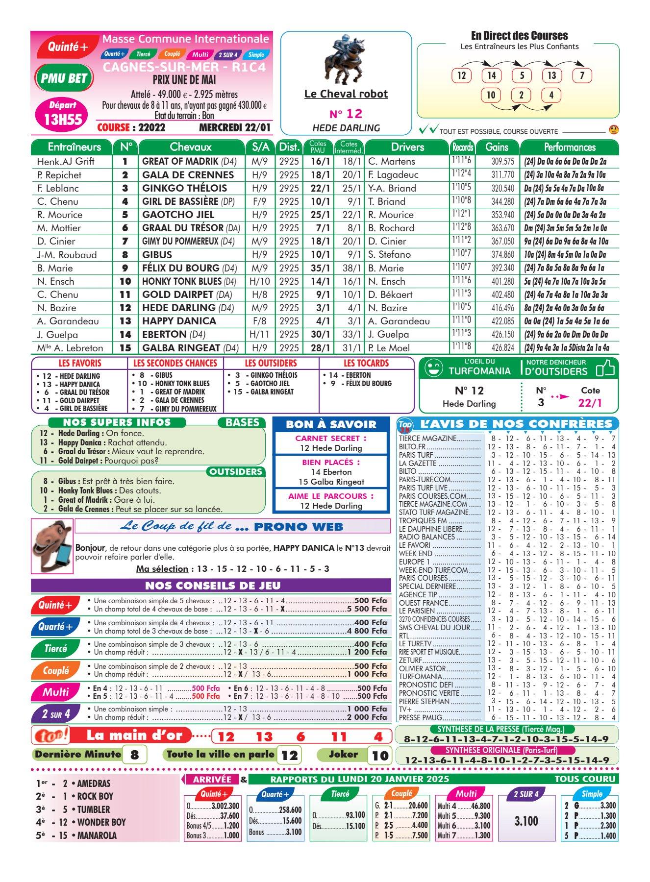 Programmes du mercredi 22 janvier 2025 4