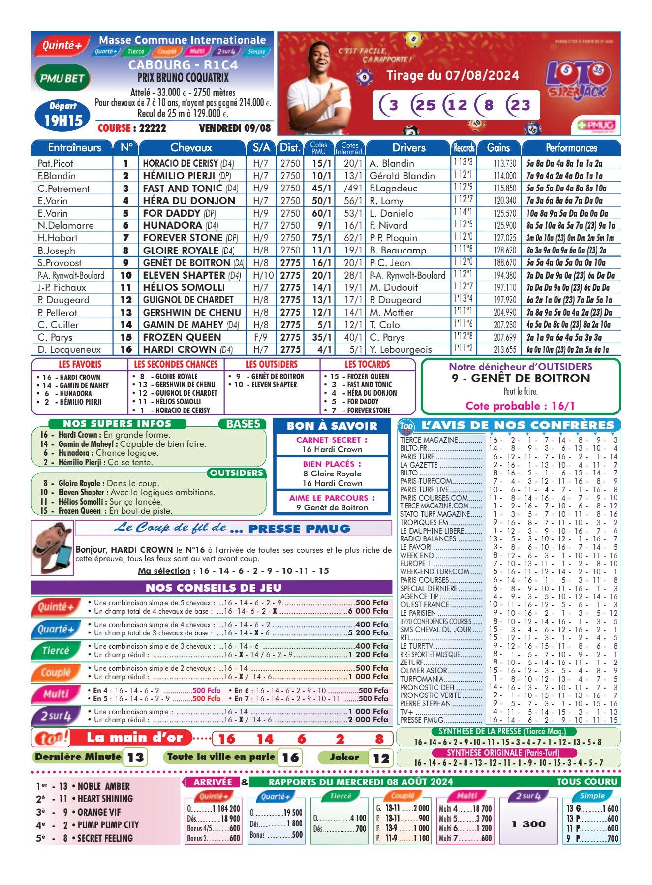 Programmes du vendredi 09 aout 2024 imprimerie 4