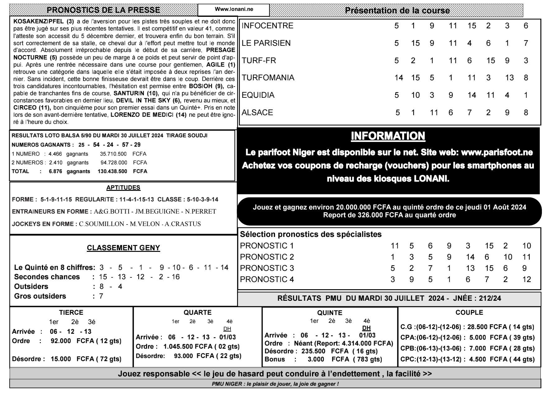 Quinte du jeudi 01 aout 2024 2 1