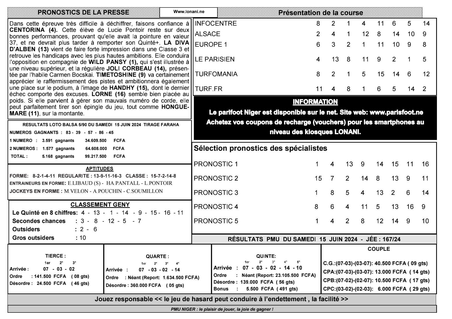 Quinte du lundi17 juin2024 2 1