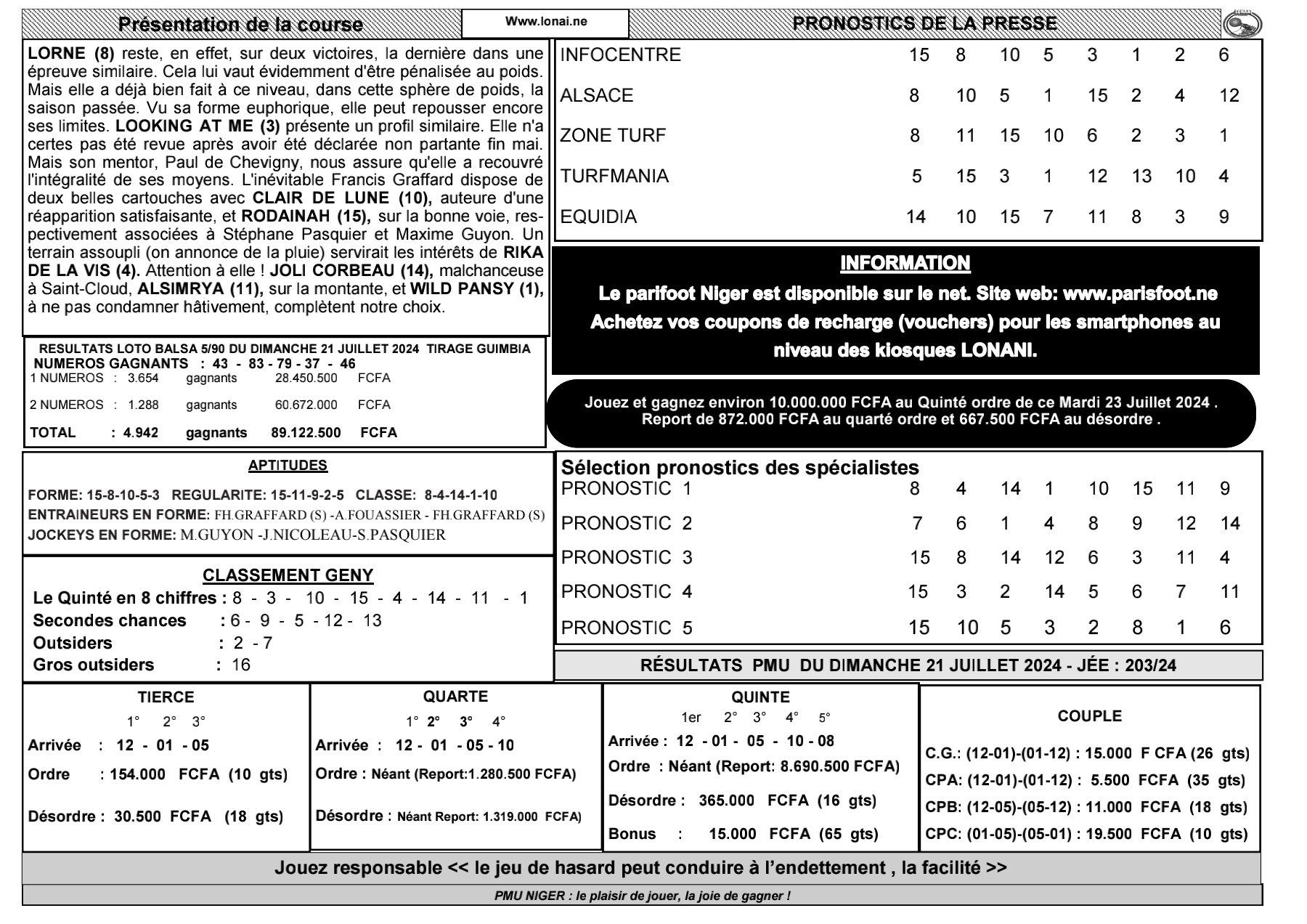 Quinte du mardi 23 juillet 2024 2